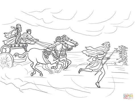 Elijah Runs Away From Jezebel Coloring Page Free Printable Coloring Pages