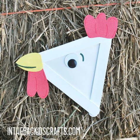 Barnyard Kids' Craft: Triangle Rooster • In the Bag Kids' Crafts