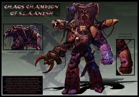 Chaos Champion Of Slaanesh By Jubjubjedi On Deviantart Warhammer