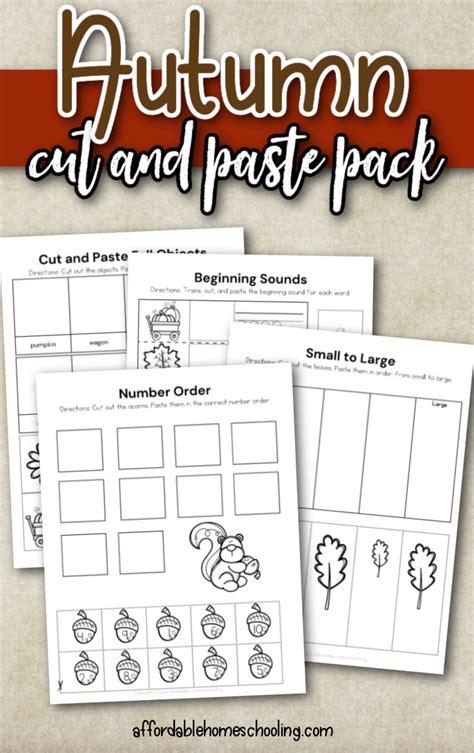 Free Autumn Cut And Paste Printables