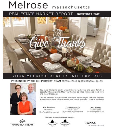 Melrose Ma Real Estate Market Report November 2017 The Kim Perrotti