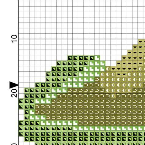 Aida 18, white 186w x 329h stitches size(s): Charts Club Members Only: Mountains Cross Stitch Pattern ...