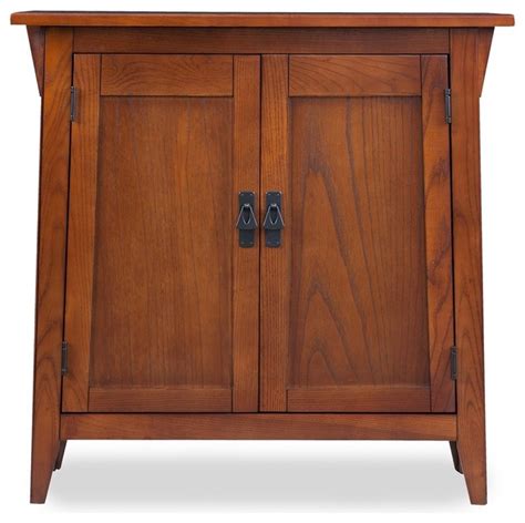 Mission Foyer Cabinet With Adjustable Shelf Craftsman Accent Chests