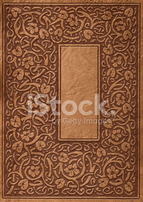 Ornate Leather Book Cover Background Stock Photo Royalty Free