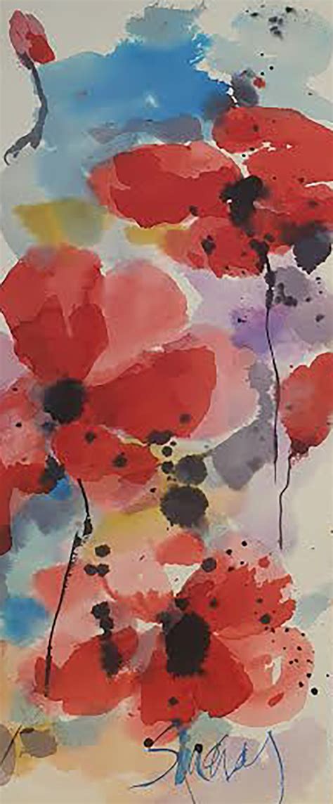 Buy Poppies Iii Painting By Simonas Skrabulis