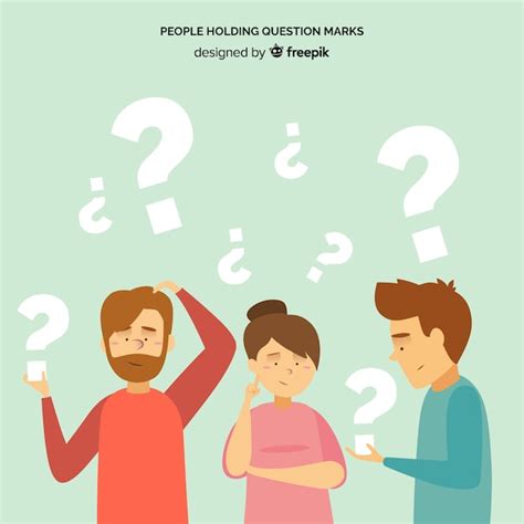 Premium Vector People Holding Question Marks