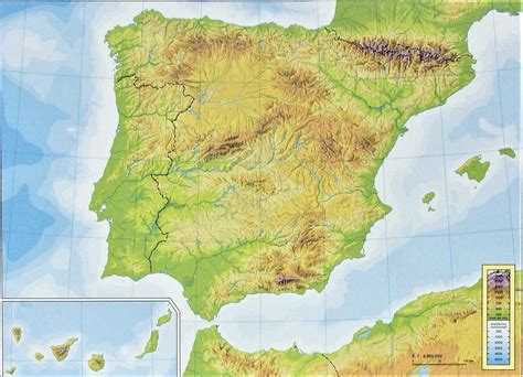 🥇 Mapa De España ⊛ Político Físico Mudo Con Nombres Para Imprimir