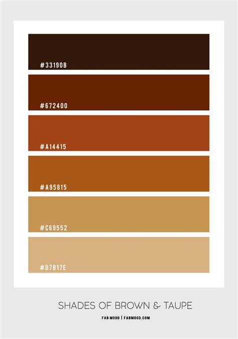 Shades Of Brown Colour Palette Colour Palette 113 In 2021 Brown