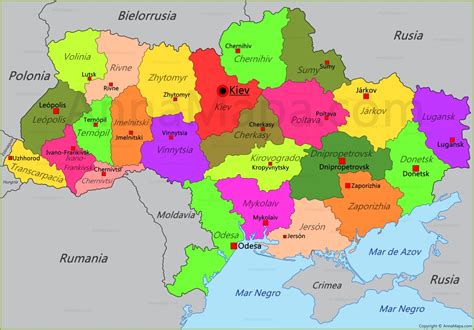 Compartir cualquier lugar, encuentra tu ubicación, el clima, la regla. Mapa de Ucrania - AnnaMapa.com