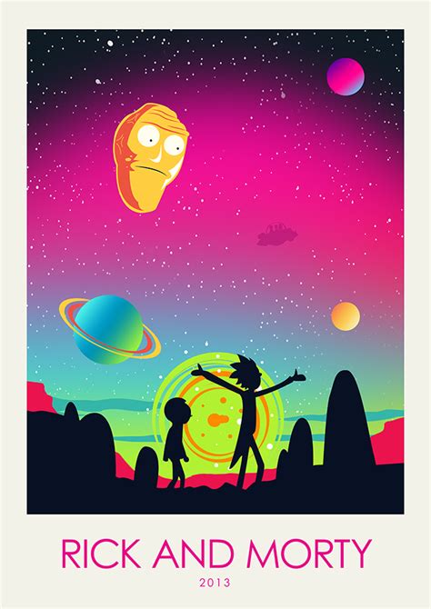 Minimalist Poster Rick And Morty Poster Print Movie Print Tv Poster