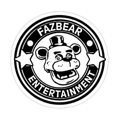 Fazbear Entertainment Logo Sticker By Random INC Fnaf Crafts Fnaf