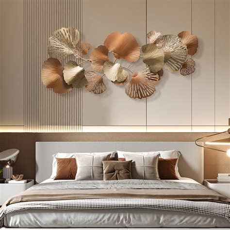 1370mm Farmhouse Gold Ginkgo Leaves Wall Decor For Living Room Bedroom