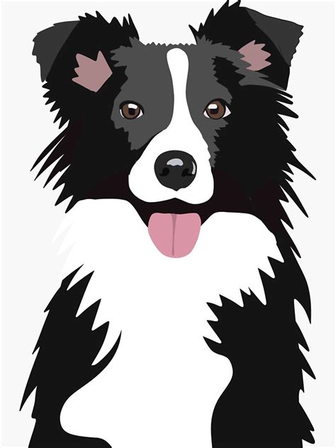 Border Collie Sticker For Sale By Hanmadeart Redbubble