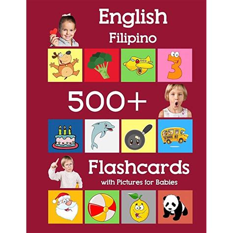 Buy English Filipino 500 Flashcards With Pictures For Babies Learning