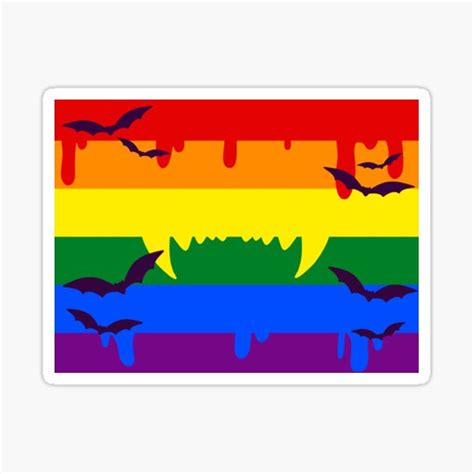 Lgbt Spooky Pride Flag Sticker By Drawingsnake Redbubble