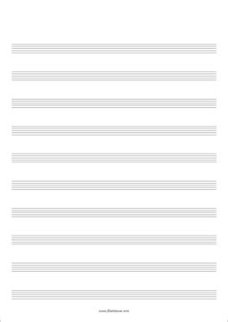 The tab sheet with treble clef staff is my personal favorite, because producing a piece of music using both staff types allows any other musician to join along. Free Blank Sheet Music | flutetunes.com