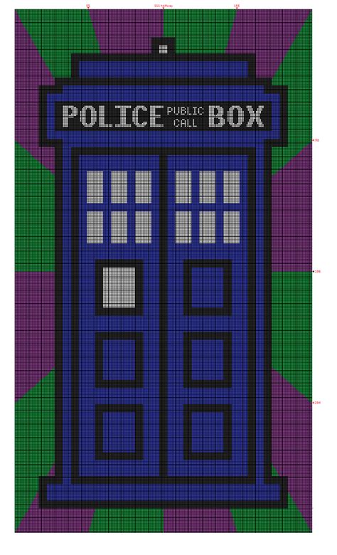 Doctor Who Tardis Crochet Blanket Graph Pattern For Pipers New Blanket