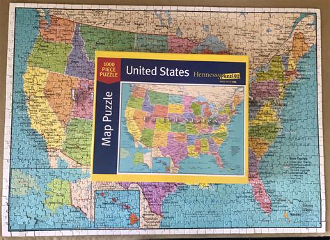 United States Map Puzzle 1000 Piece Hennessy Puzzles Rjigsawpuzzles