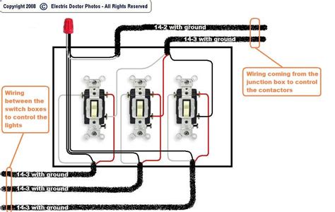 How To Wire 3 Light Switches In One Box Diagram