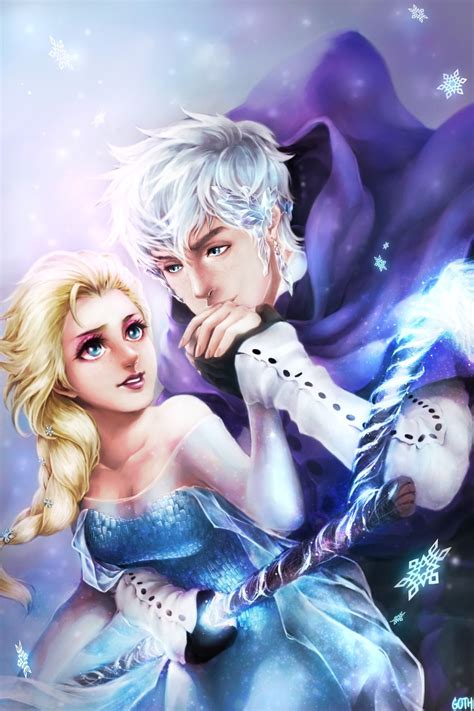 kiss post 73939960408 jack frost x elsa frozen goth pixiv