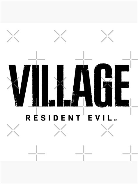 Resident Evil 8 Village Text Logo Metal Print By Teestranding Redbubble