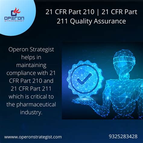 21 Cfr Part 210 211 Quality Assurance Operon Strategist