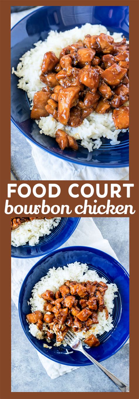 Mix all the marinade ingredients and pour over chicken pieces in a bowl. Food Court Bourbon Chicken in 2020 | Easy chicken dinner ...