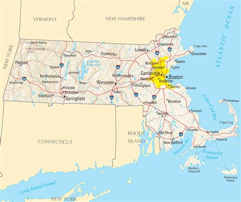 Printable Map Of Massachusetts Printable Word Searches
