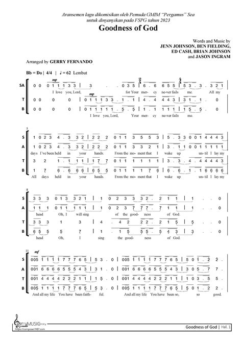 Goodness of God - SATB - Composer1987