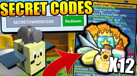 Redeeming them gives prizes such as honey , tickets , gumdrops , royal jelly , crafting materials, wealth clock. 12 HIDDEN OP OWNER CODES IN BEE SWARM SIMULATOR! *INFINITE ...