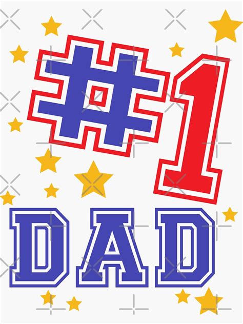 Number 1 Dad Sticker For Sale By Daijugrafx Redbubble