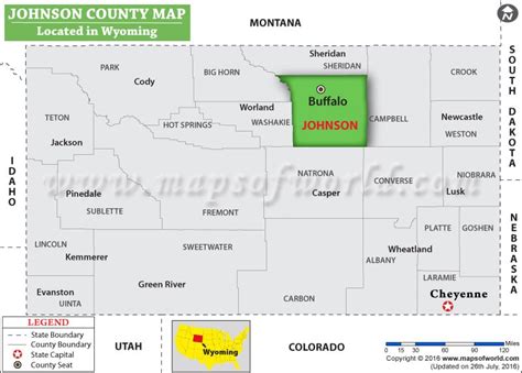 Johnson County Map Wyoming