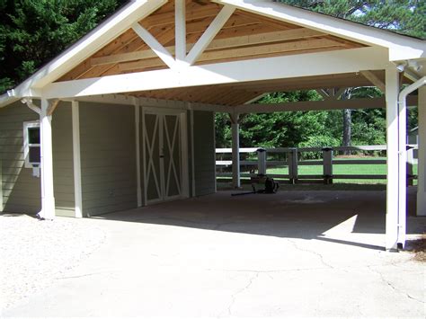 A flat roof wooden carport design: Carport with attached building | Building a carport, Carport designs, Carport garage