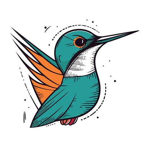 Hummingbird Cartoon Icon Vector Illustration Graphic Design Vector