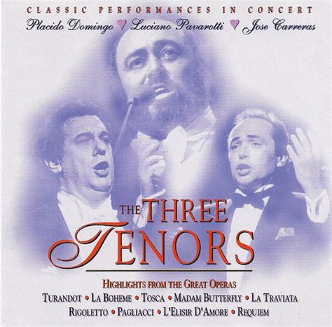 Highlights From The Great Operas De The Three Tenors 1996 Cd Slam