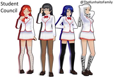 Mmd X Yansim Student Council Members By Justhaito On Deviantart