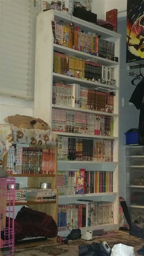 Corner Bookcase Shelves Manga Anime Home Decor Shelving