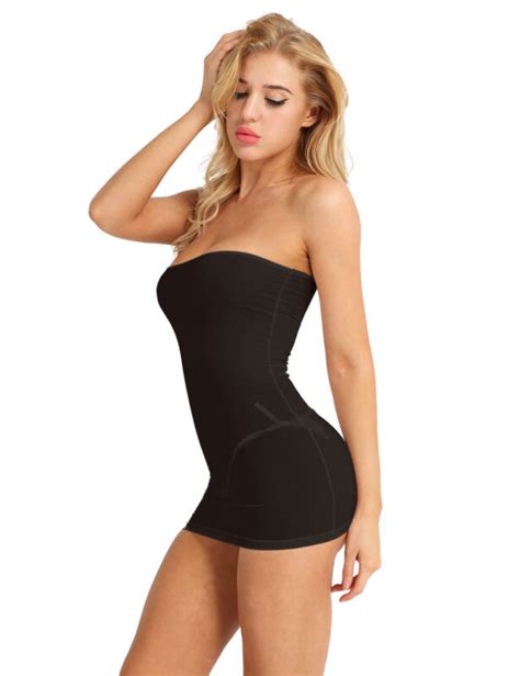 Women Sexy Transparent Sheer Mini Dress Strapless Tube Top Micro Dress Nightclub EBay