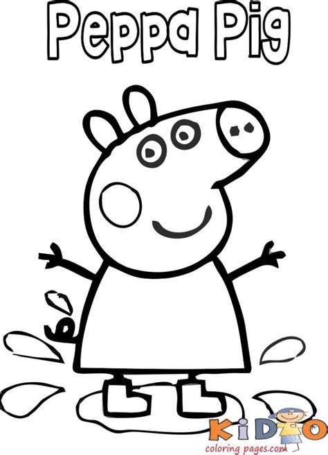 Peppa Pig Drawing Easy Playground Kids Coloring Pages
