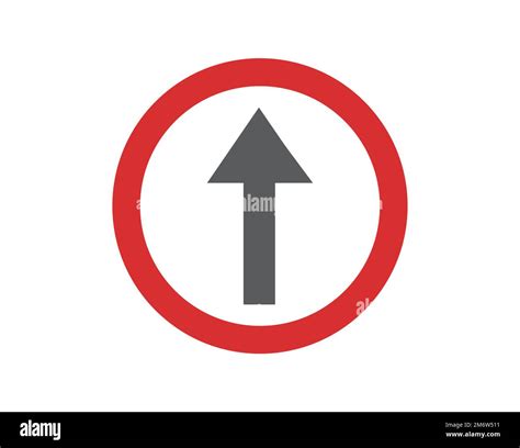 One Way To Straight Symbol Traffic Signs Vectors Stock Vector Image