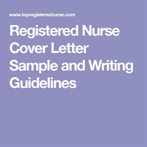 Sample Rn Cover Letter And Tips For Writing And Formatting Cover Letter