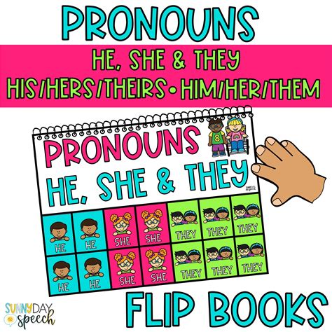 personal pronouns flip books he she they his hers theirs him her them grammar made by teachers