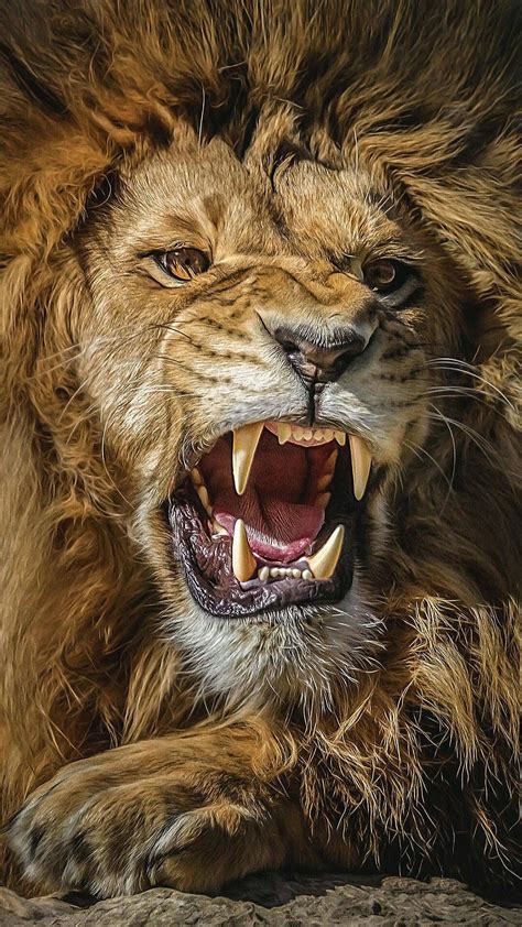 Angry Lion Mobile Hd Wallpaper Lion Photography Lion Images Lion