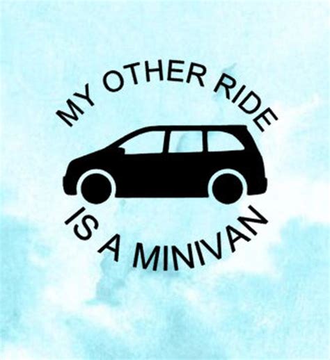 Home And Living Decals And Stickers My Other Ride Is A Minivan 4x4 Vinyl Decal