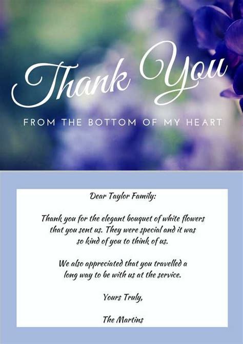 What To Write On Funeral Flowers Card Writing A Thank You Letter For
