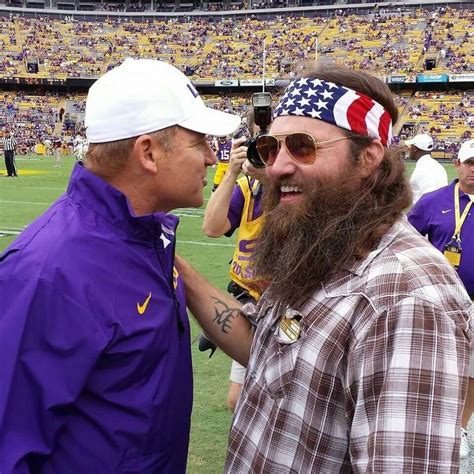 Les Miles And Willie Robertson At Lsu Game Th Les Miles Lsu Football Swag Men