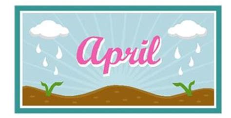 Calendar April Month Sign Classroom Clipart Image 10804