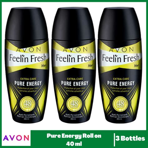 Avon Feelin Fresh Pure Energy Roll On For Men 40ml 3 Pieces Lazada Ph