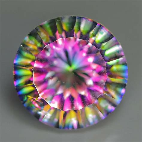 935 Ct Vvs Natural Rainbow Mystic Quartz Round Loose Gemstone