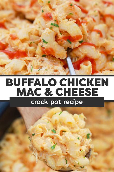 Slow Cooker Buffalo Chicken Mac And Cheese